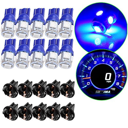 cciyu 10 Pack T10 168 Twist Lock Wedge instrument Panel Dash Light Bulb Base Sockets